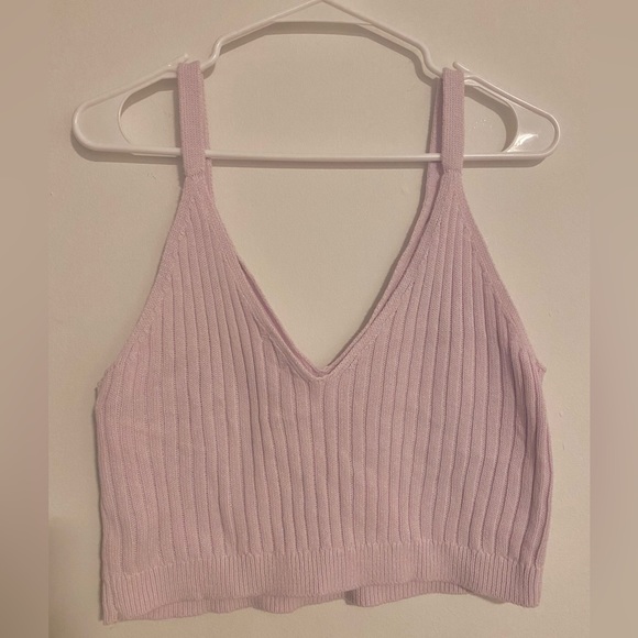 XL Aerie Purple Knit Crop Top Plus Size - Picture 2 of 5